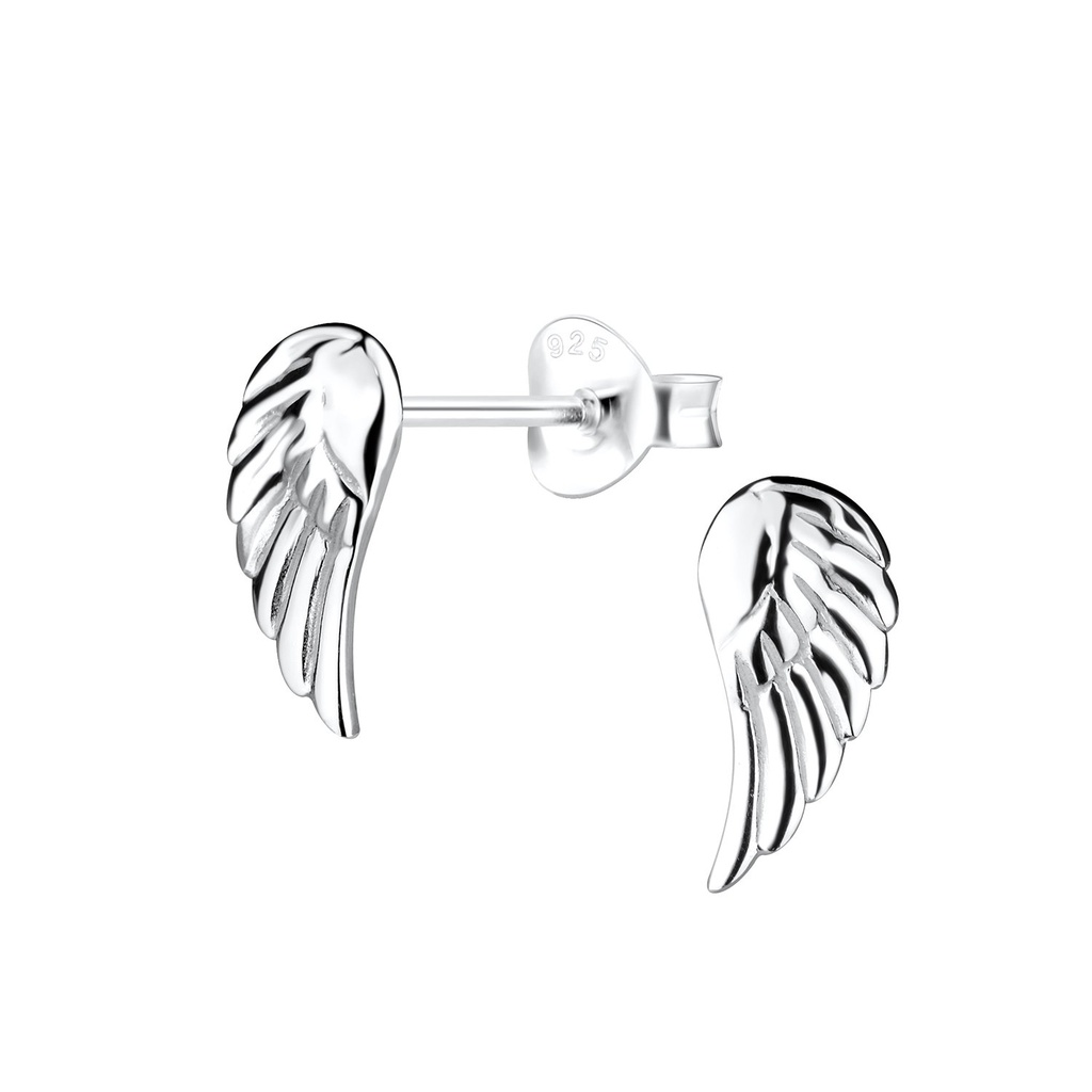 Silver Wing Stud Earrings