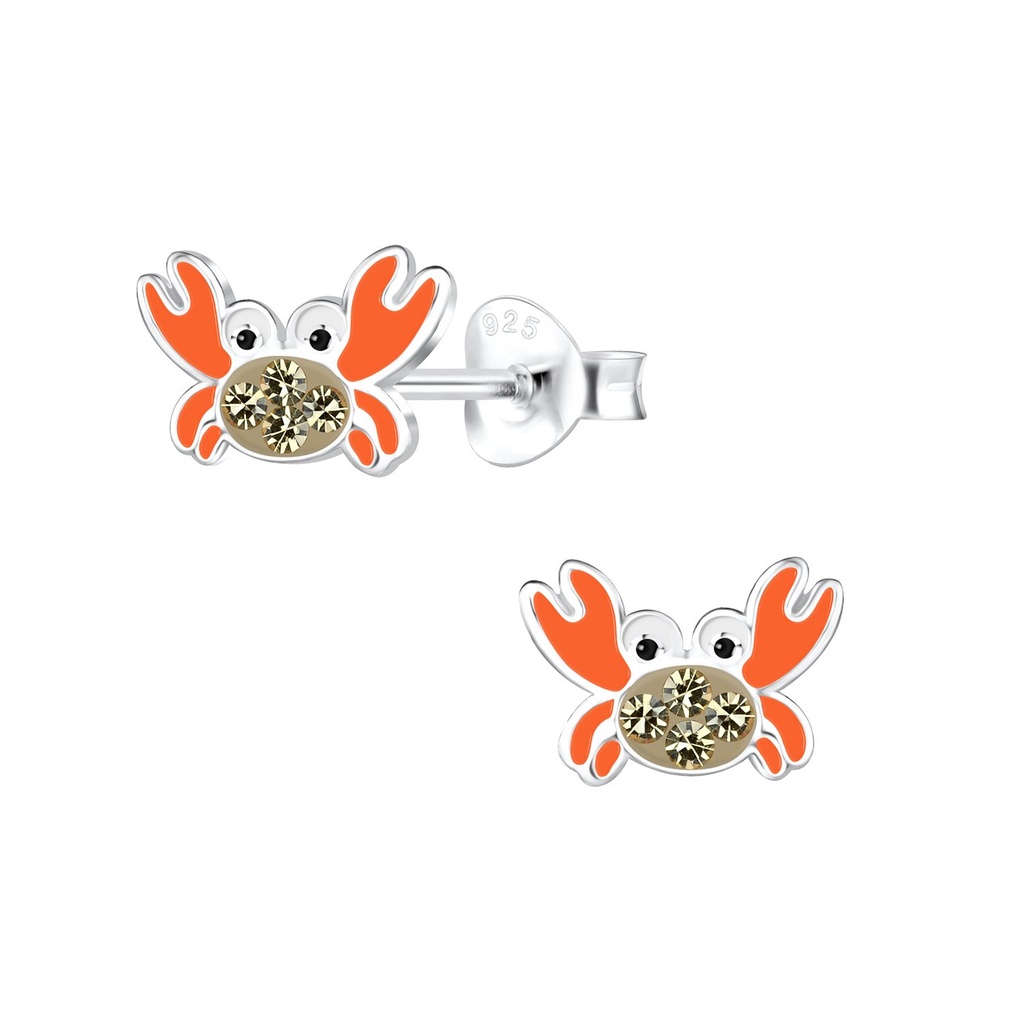 Puces d'oreilles crabe en argent