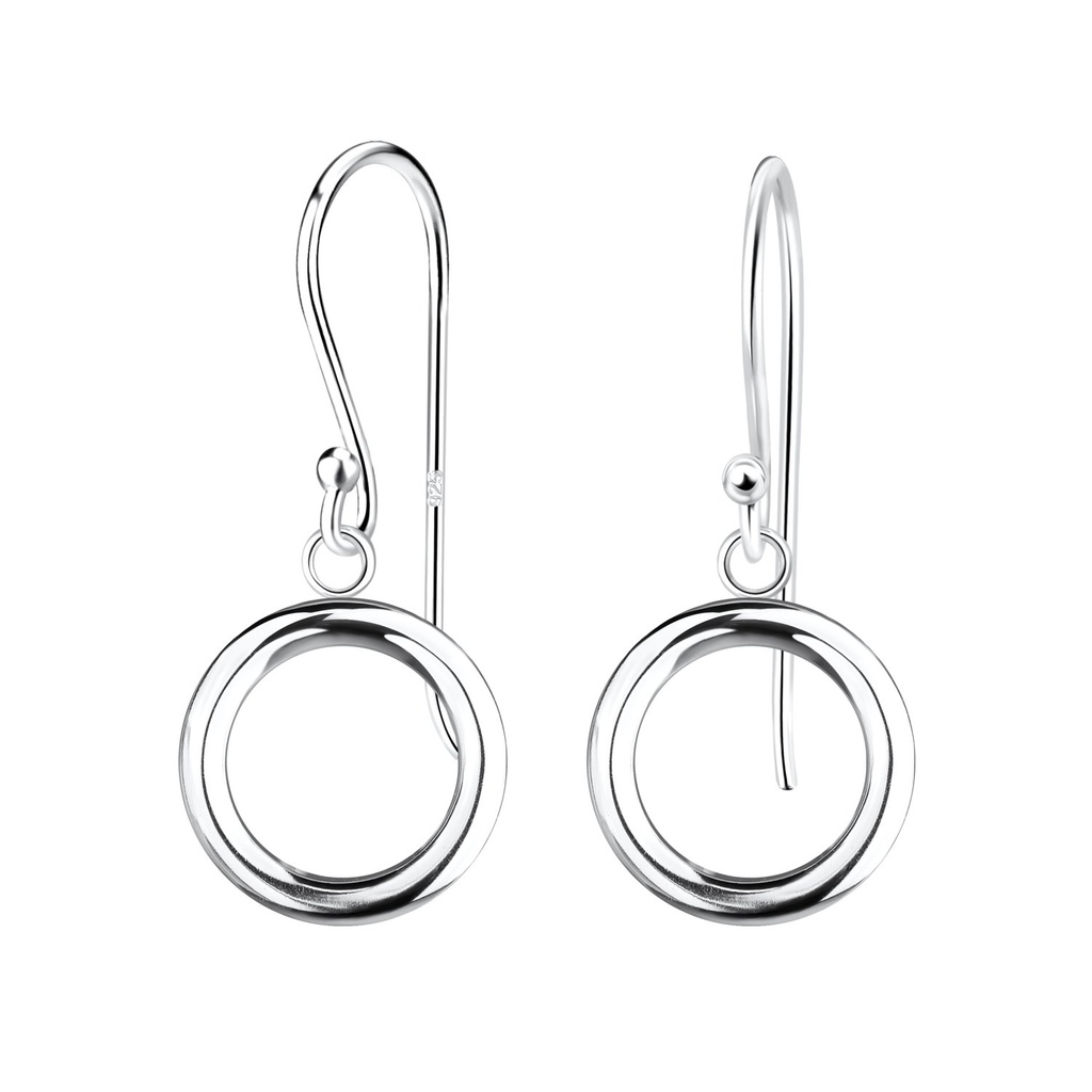 Silver Circle Earrings