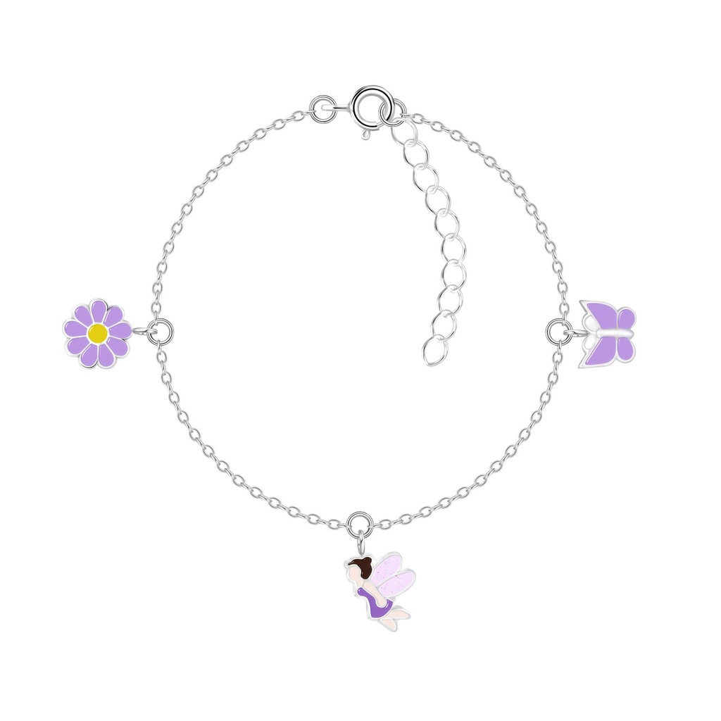 Silver Purple Lovers Bracelet
