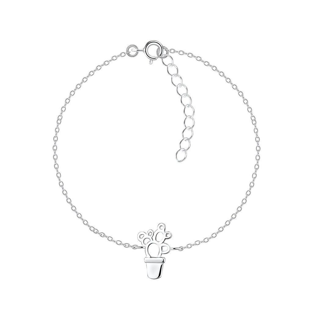 Bracelet cactus en argent