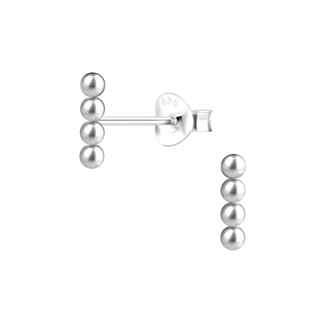Puces d'oreilles boule en argent