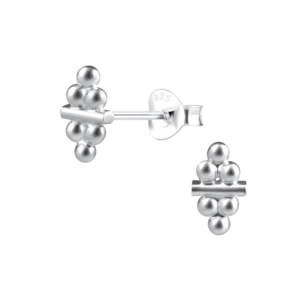 Puces d'oreilles boule en argent