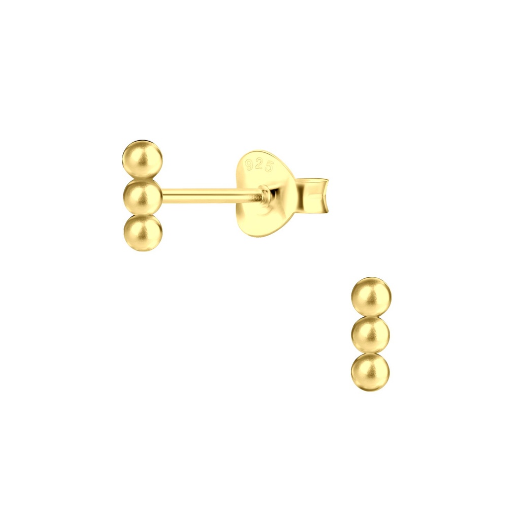 Silver Ball Stud Earrings