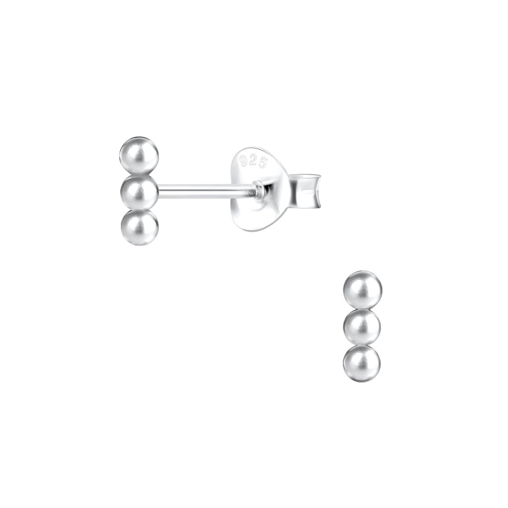 Puces d'oreilles boule en argent