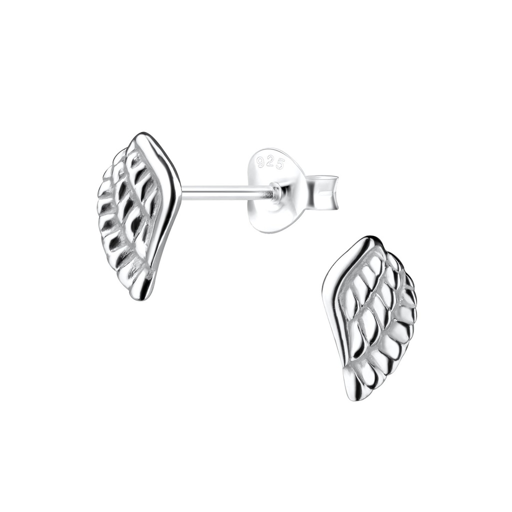 Puces d'oreilles aile en argent