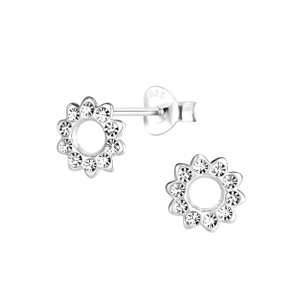 Puces d'oreilles soleil en argent