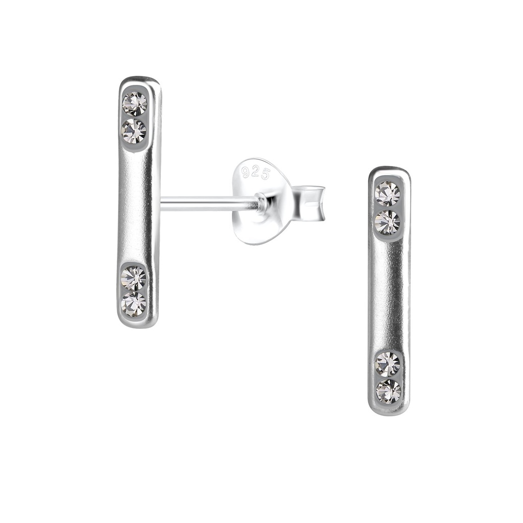Puces d'oreilles barre en argent