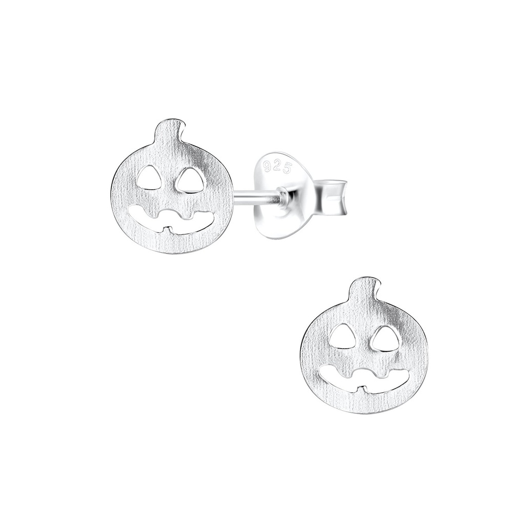Puces d'oreilles citrouille en argent
