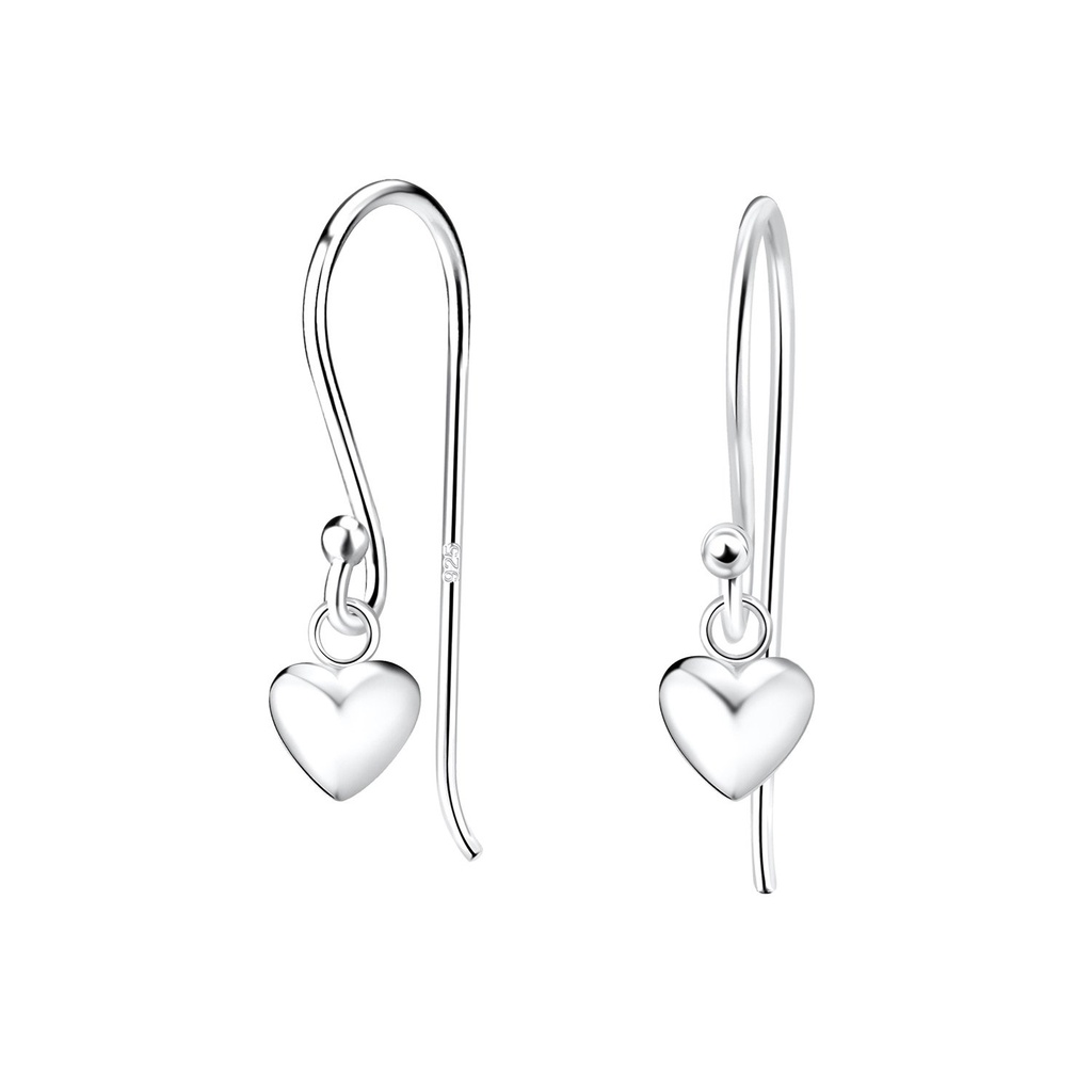 [10014236] Silver Heart Earrings