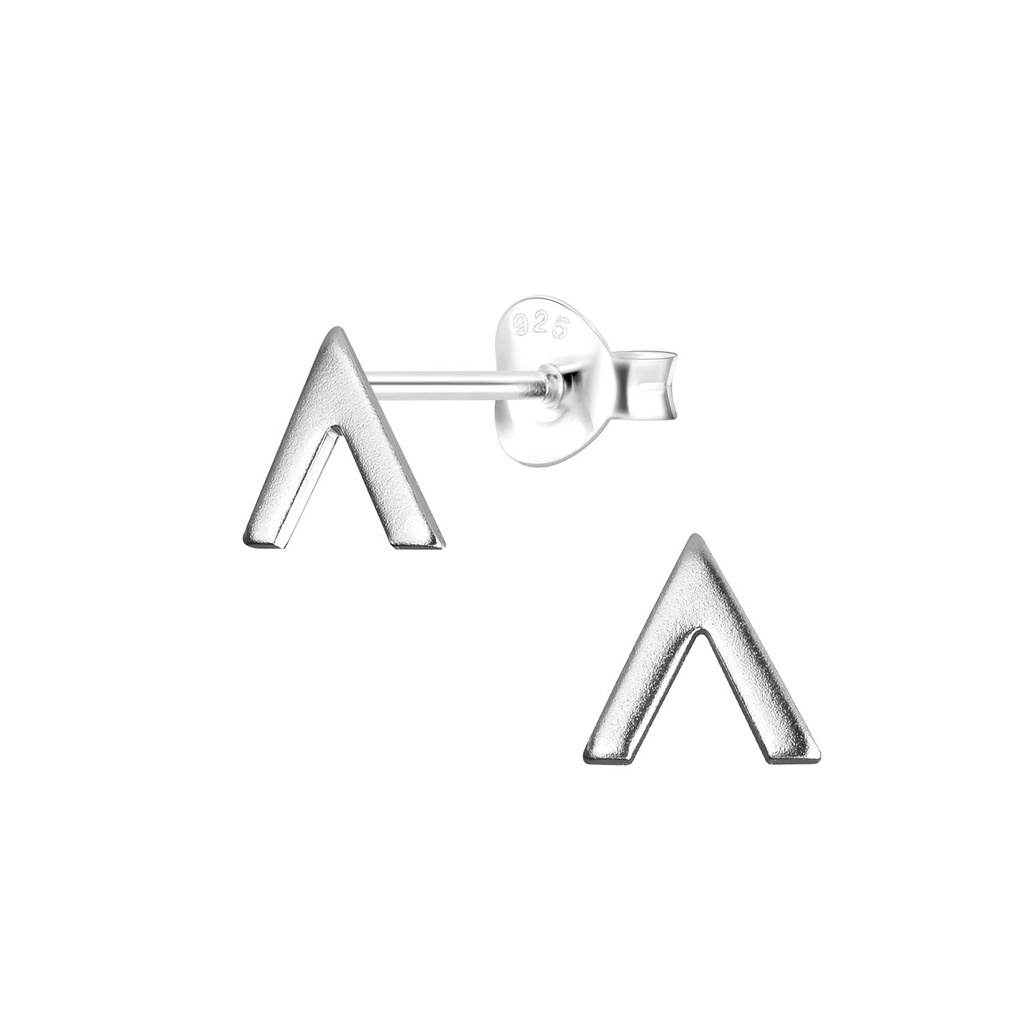 Puces d'oreilles en forme de V en argent