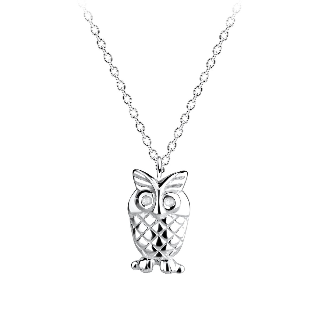 Collier hibou en argent