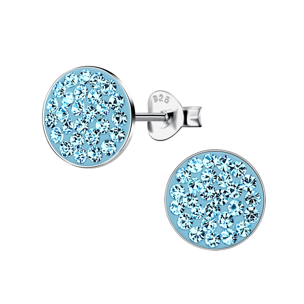 Puces d'oreilles rondes en argent
