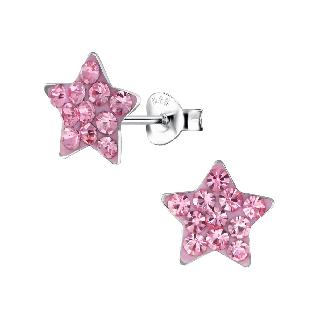 Puces d'oreilles étoile en argent