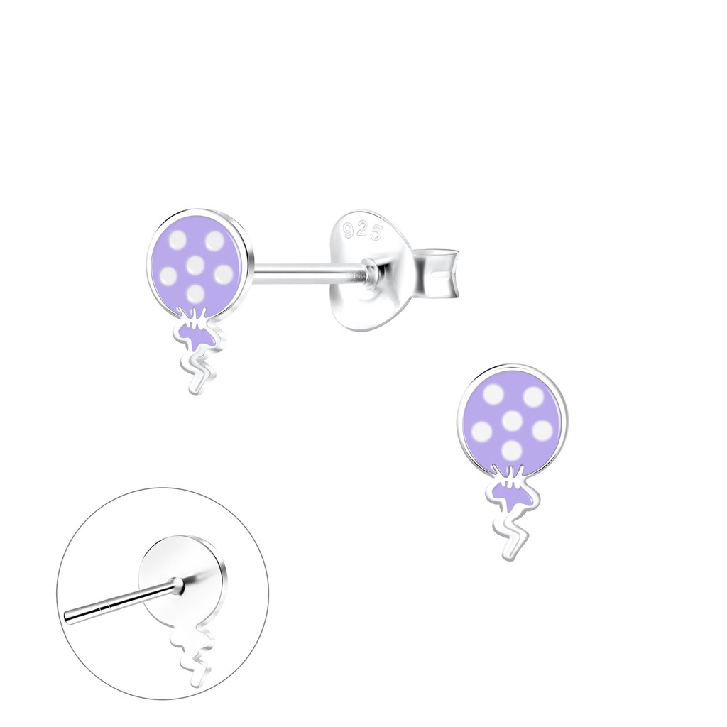 [10013952] Silver Balloon Stud Earrings