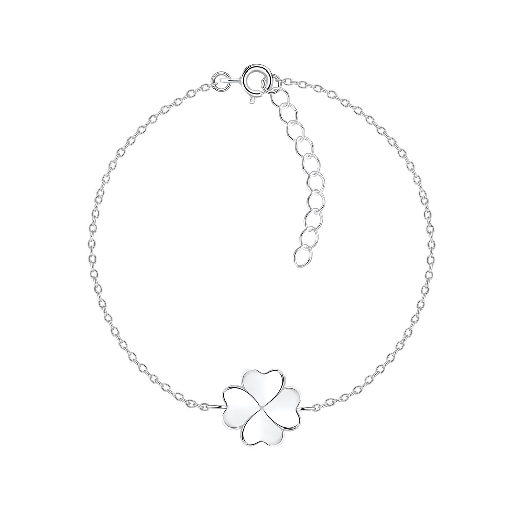 [10015744] Bracelet trèfle en argent