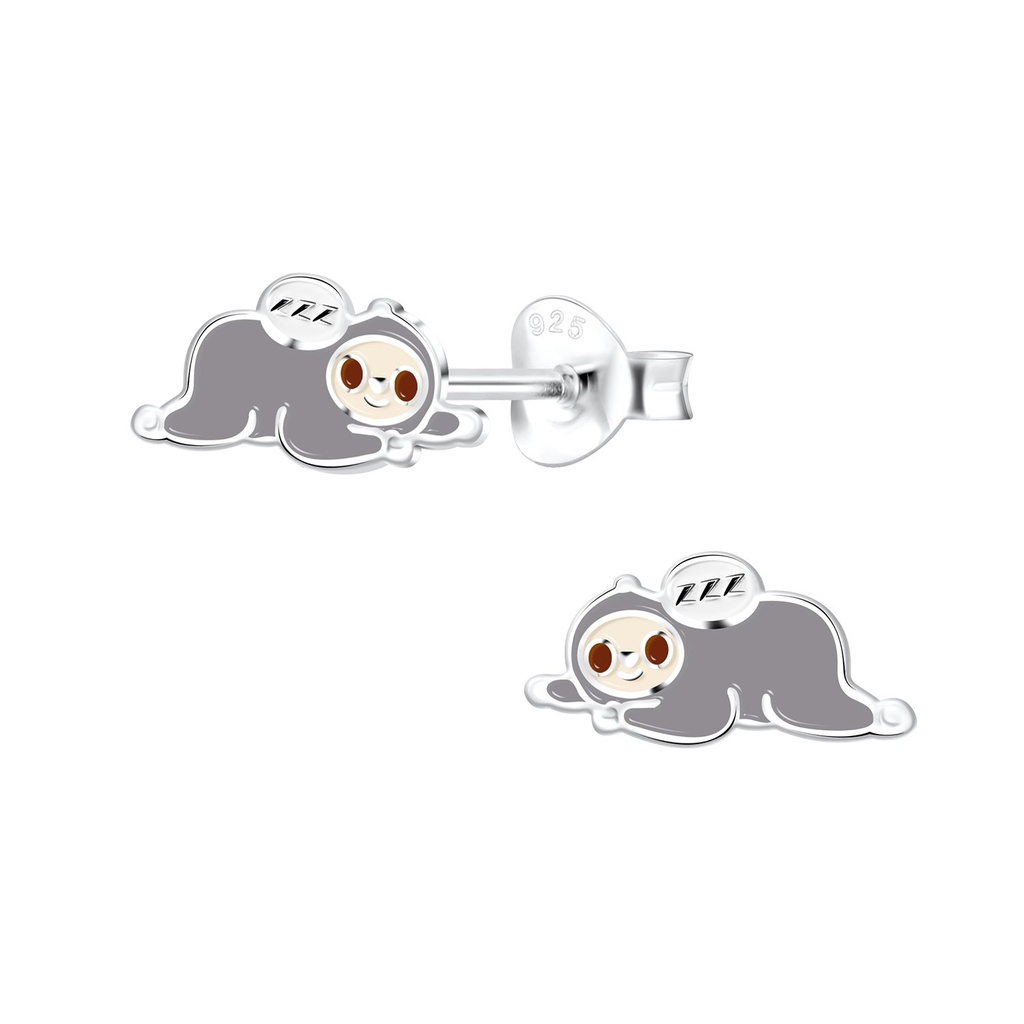 Puces d'oreilles paresseux en argent