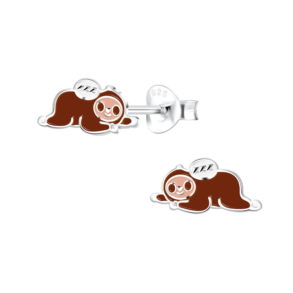 Puces d'oreilles paresseux en argent