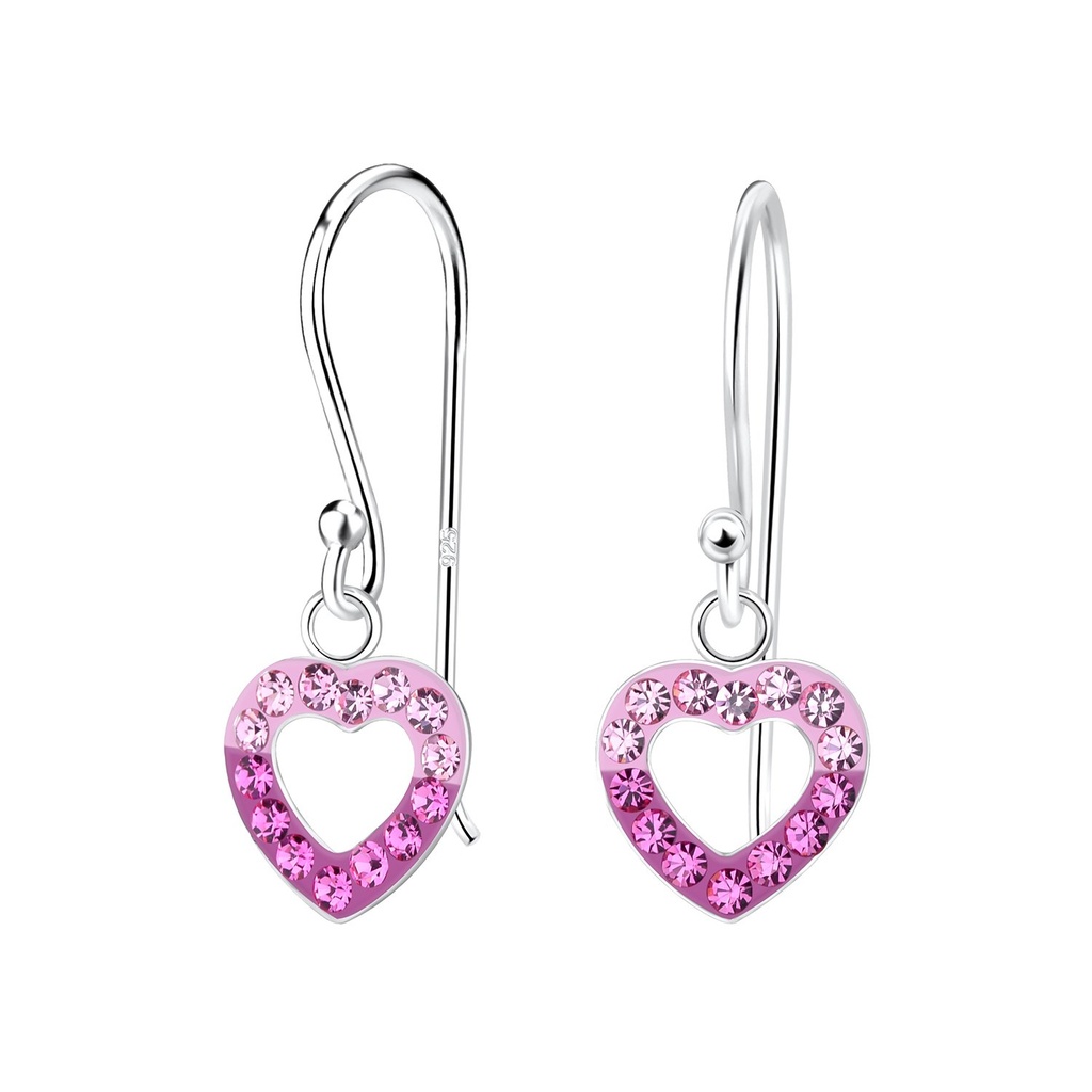 [10013192] Silver Heart Earrings