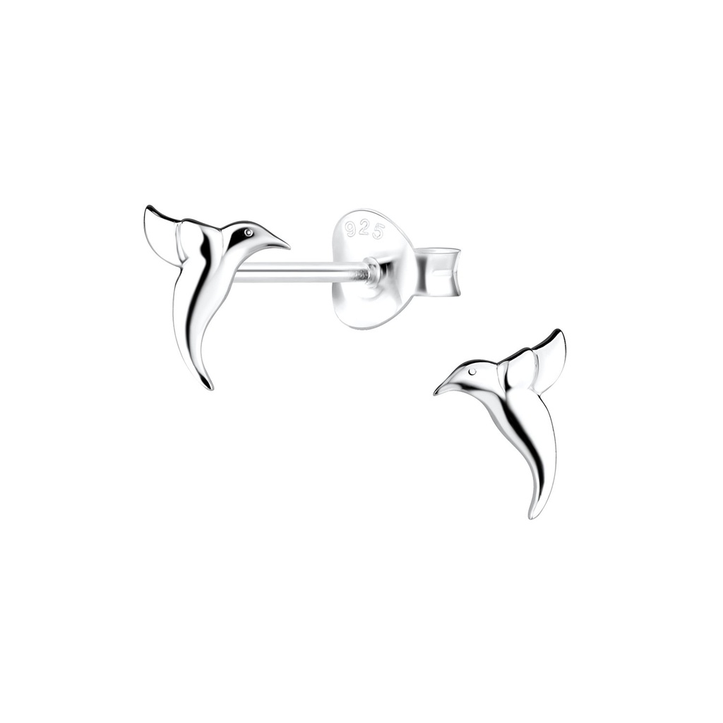 Puces d'oreilles colibri en argent
