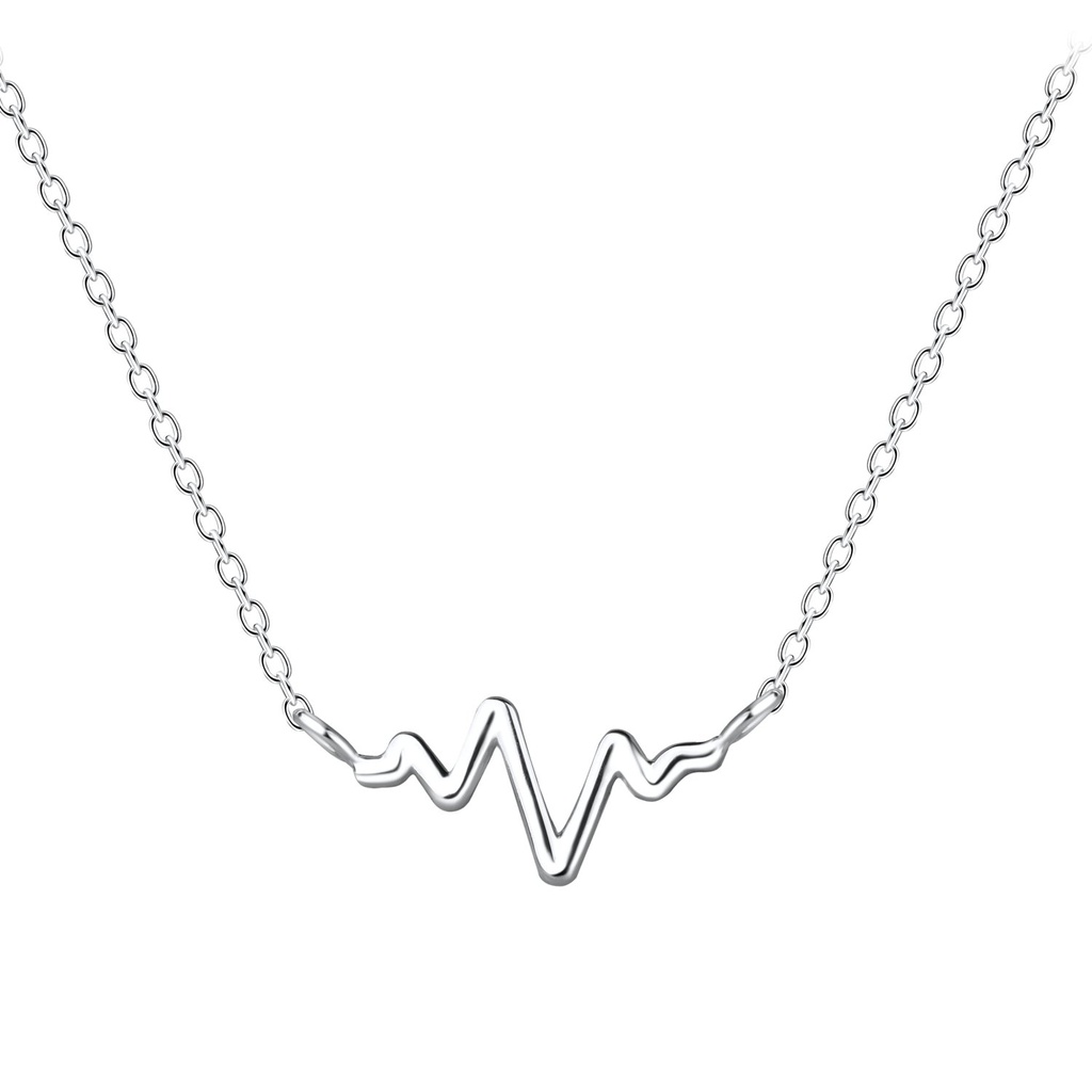 Silver Heartbeat Necklace