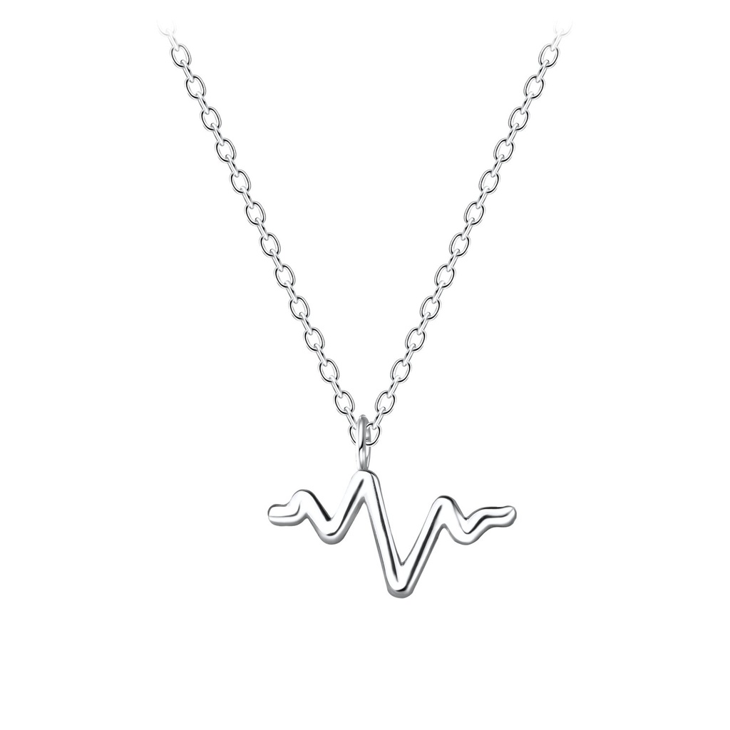 Silver Heartbeat Necklace