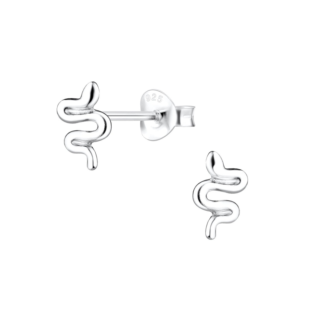 Puces d'oreilles serpent en argent