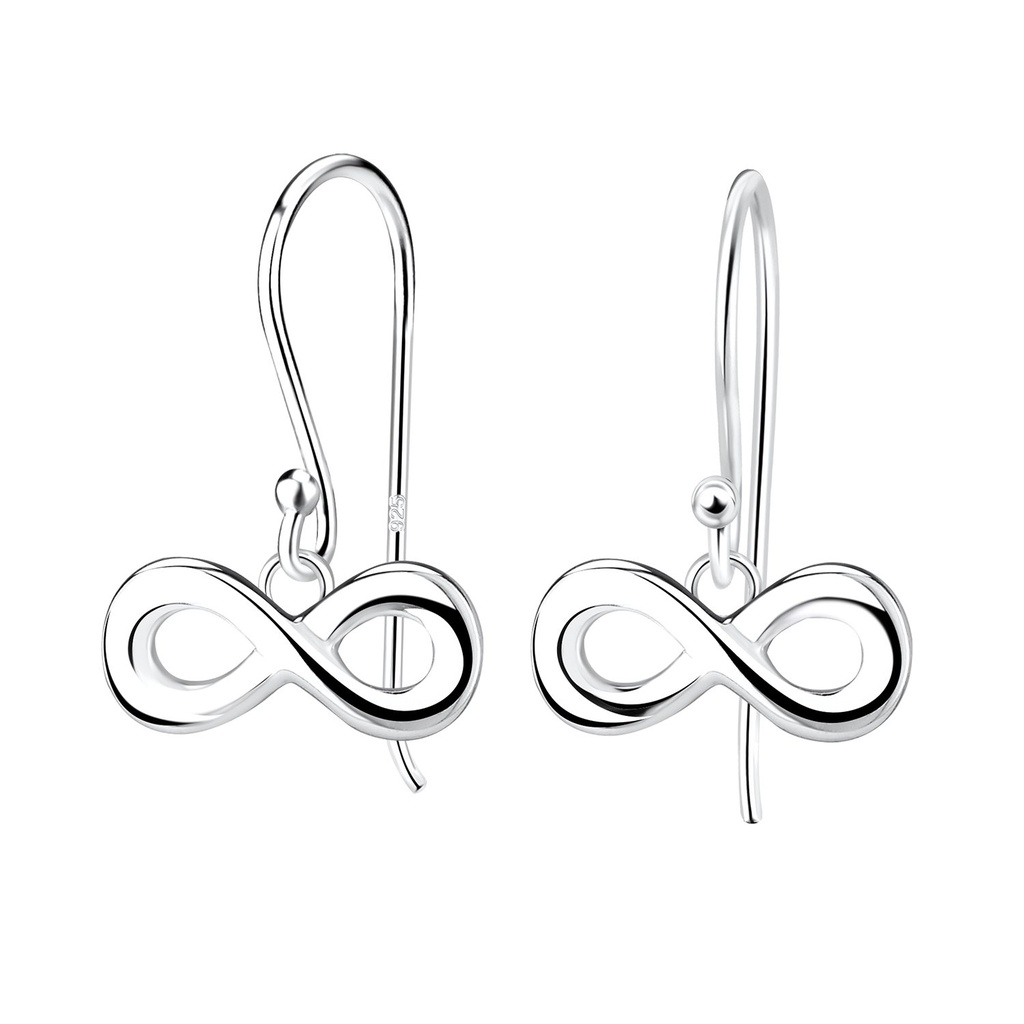Boucles d'oreilles infini en argent
