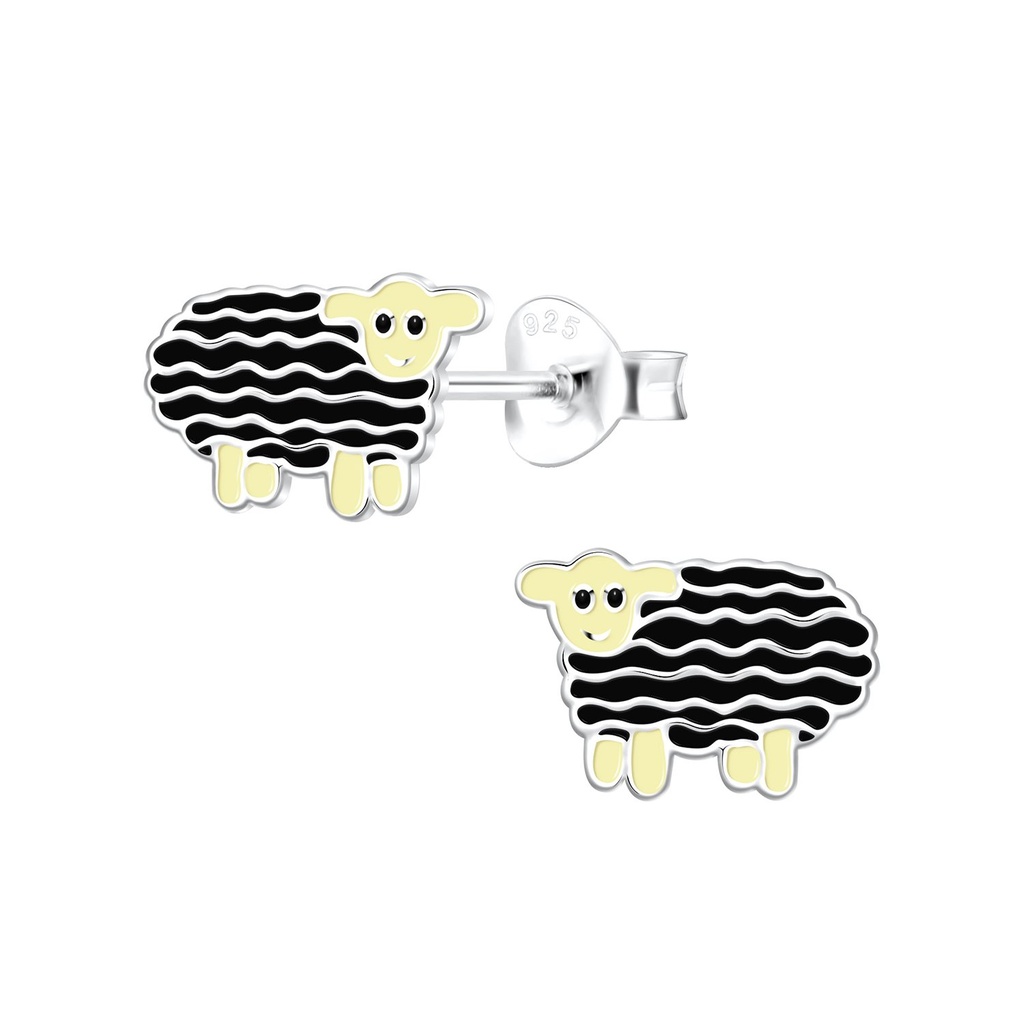 Silver Sheep Stud Earrings