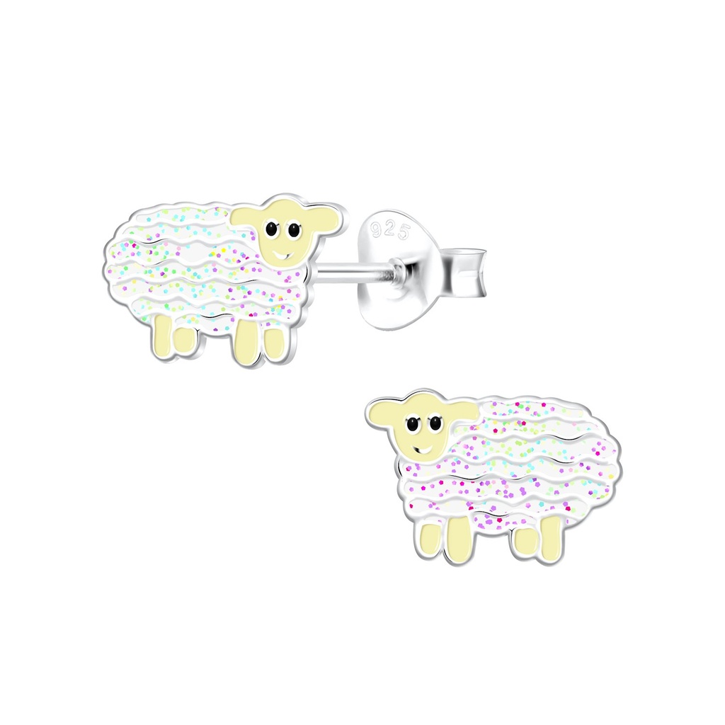 Silver Sheep Stud Earrings