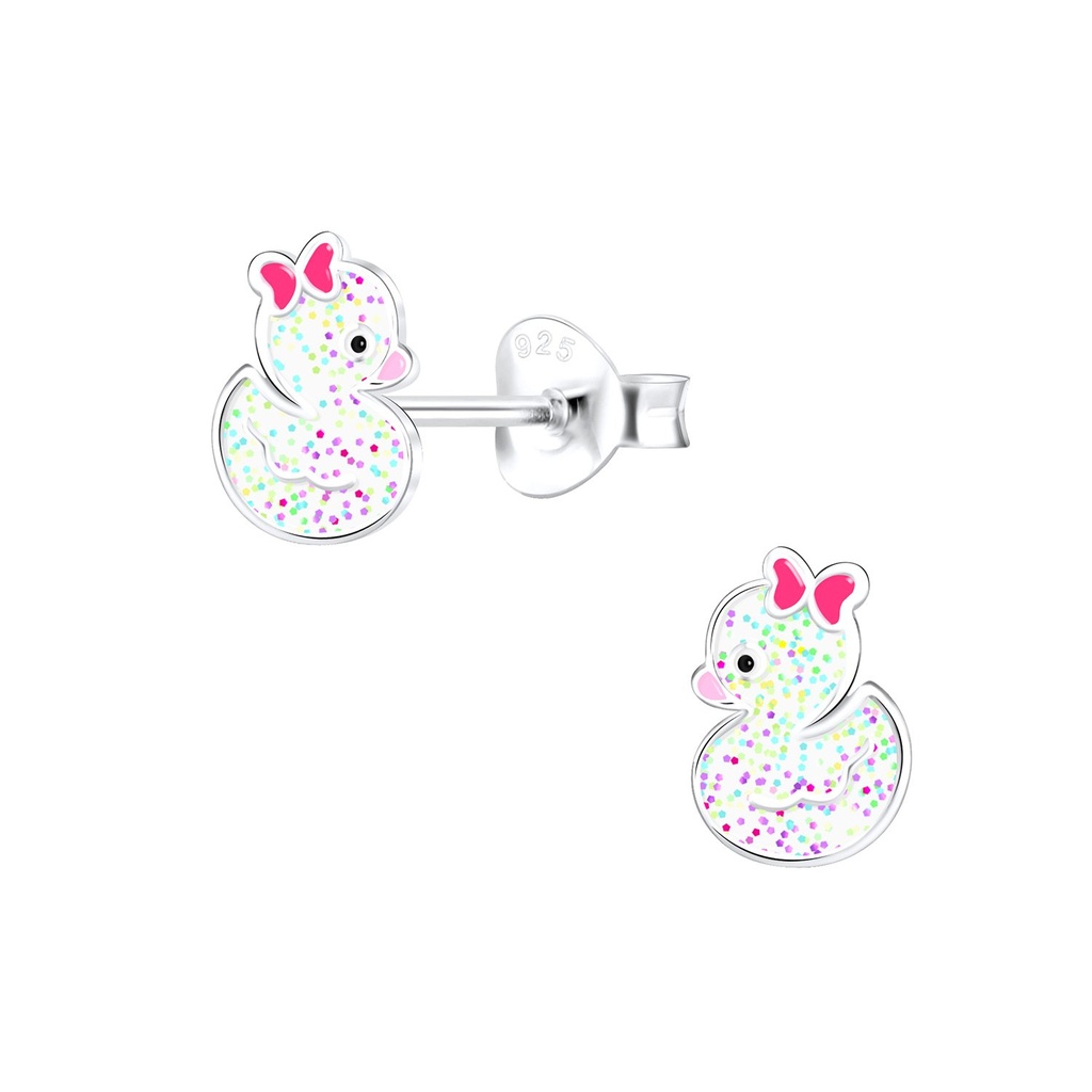 Puces d'oreilles canard en argent