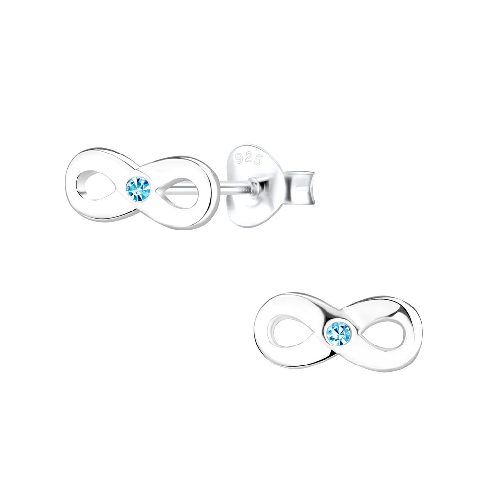 Puces d'oreilles infini en argent