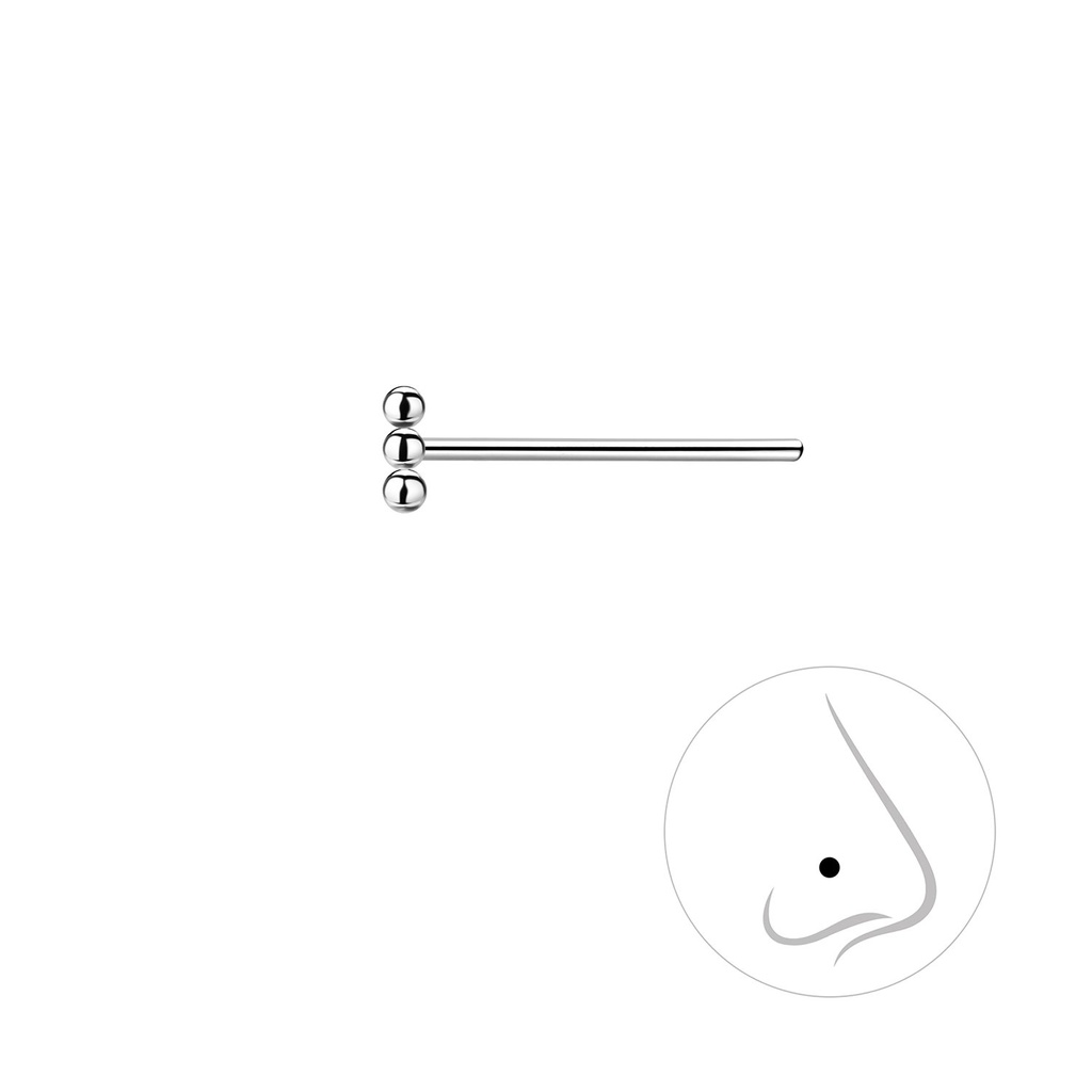 Clou de nez boule en argent