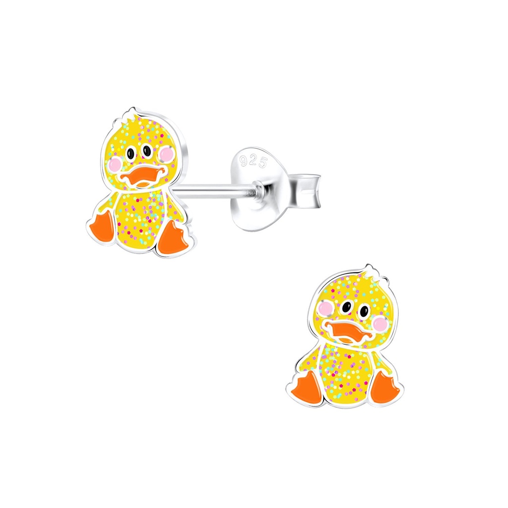 Puces d'oreilles canard en argent