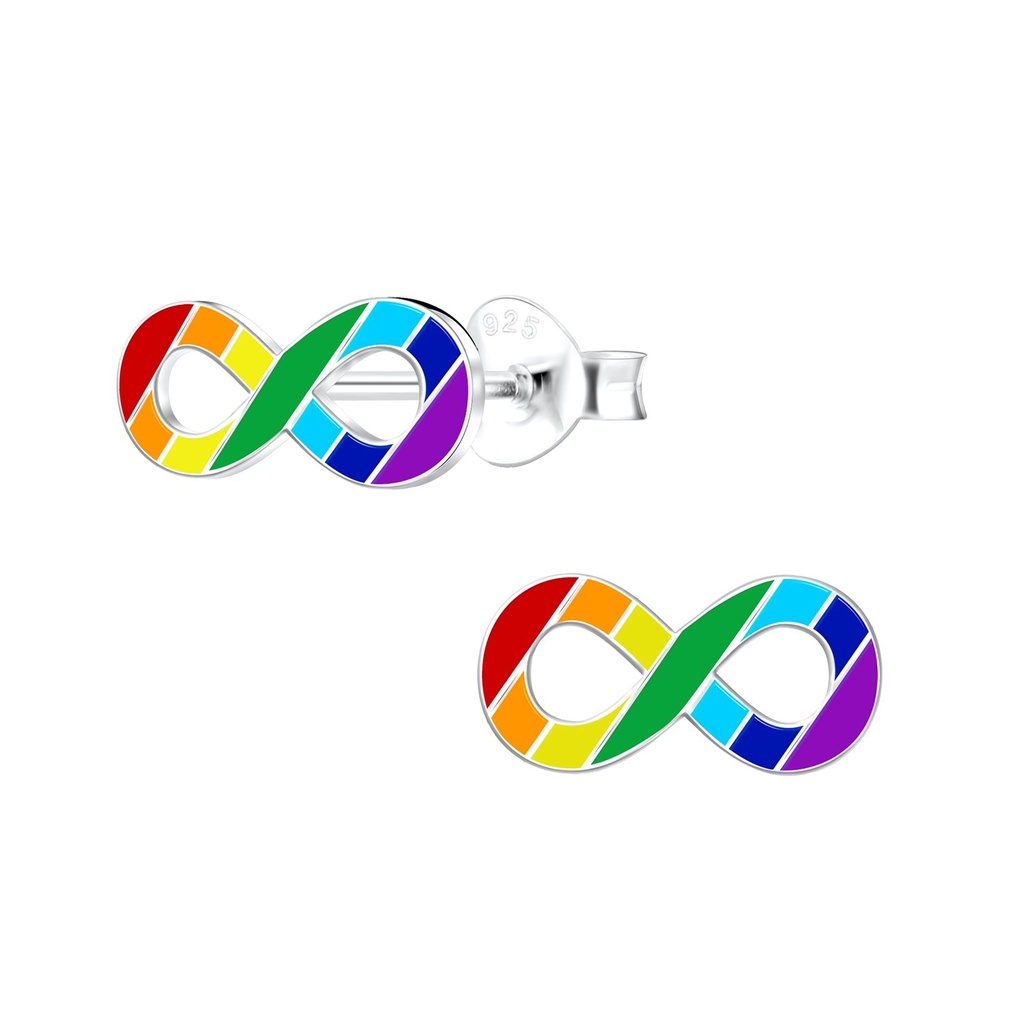 Silver Infinity Stud Earrings