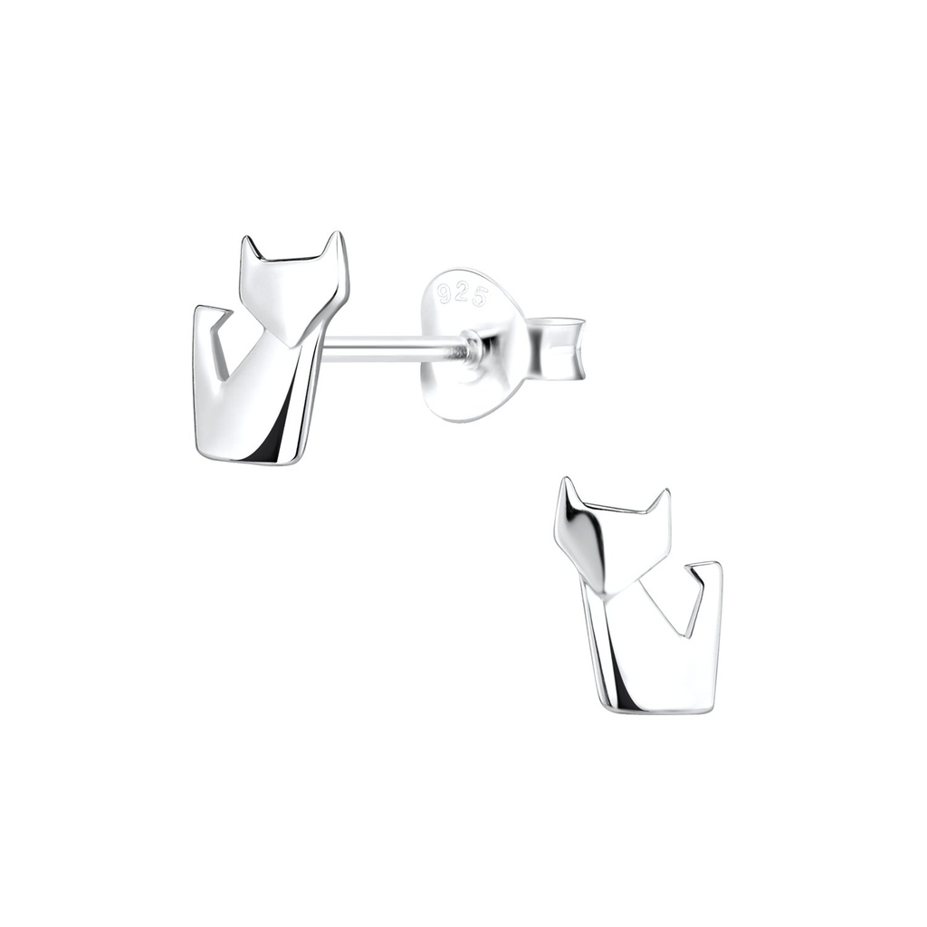 Puces d'oreilles renard en argent