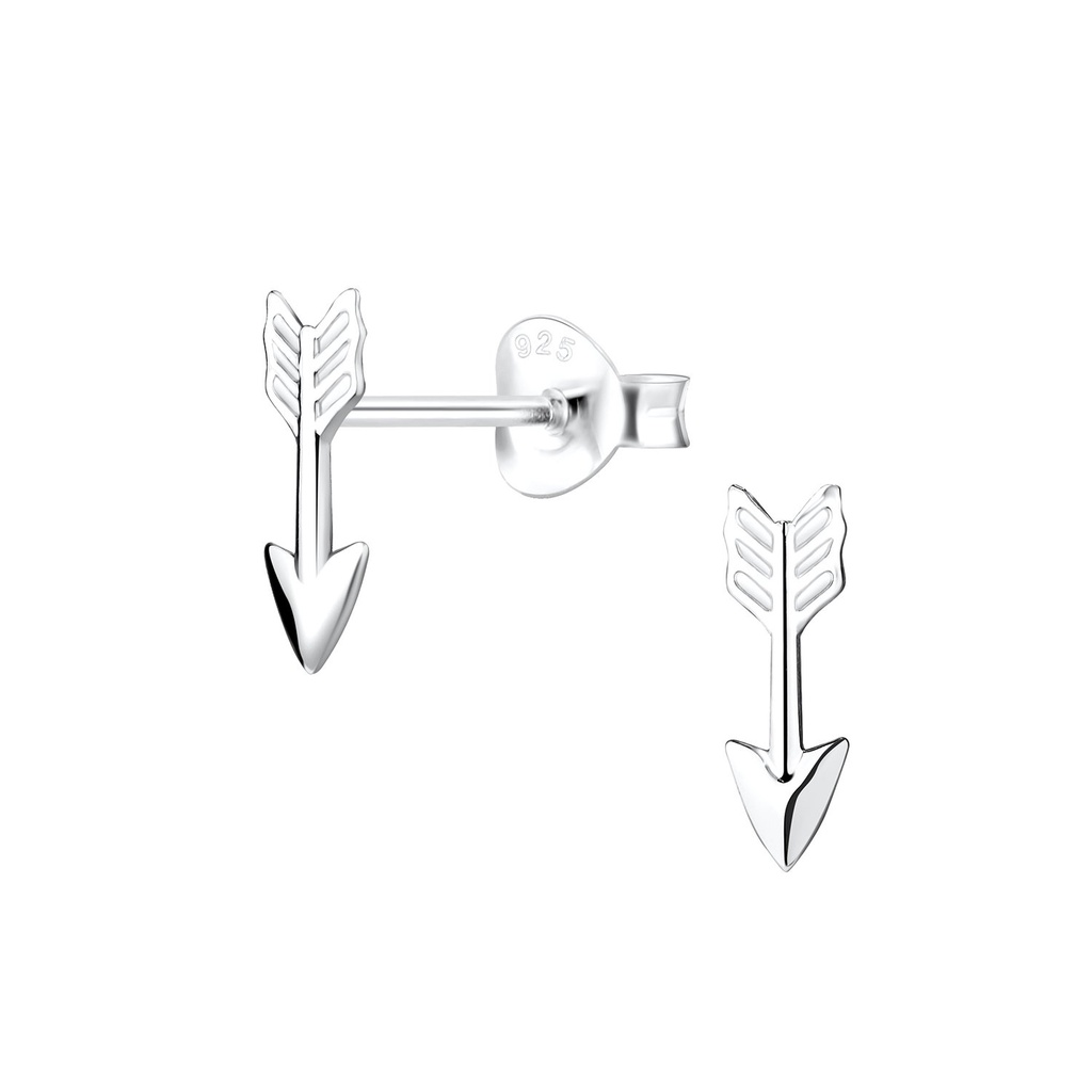 Puces d'oreilles flèche en argent