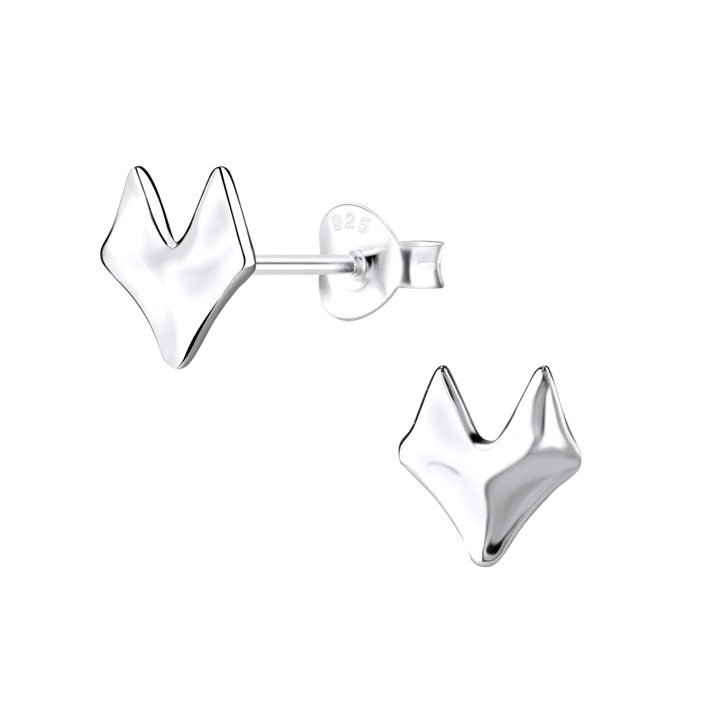 Silver Fox Stud Earrings