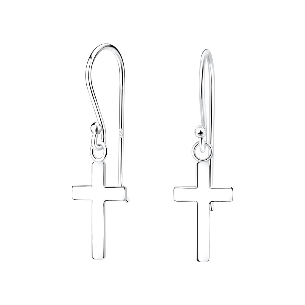 Silver Cross Earrings