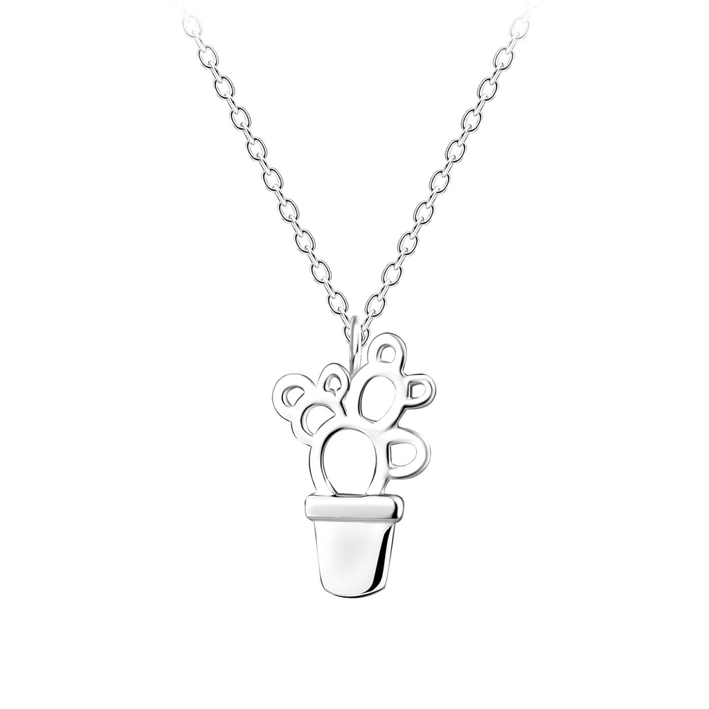 Silver Cactus Necklace