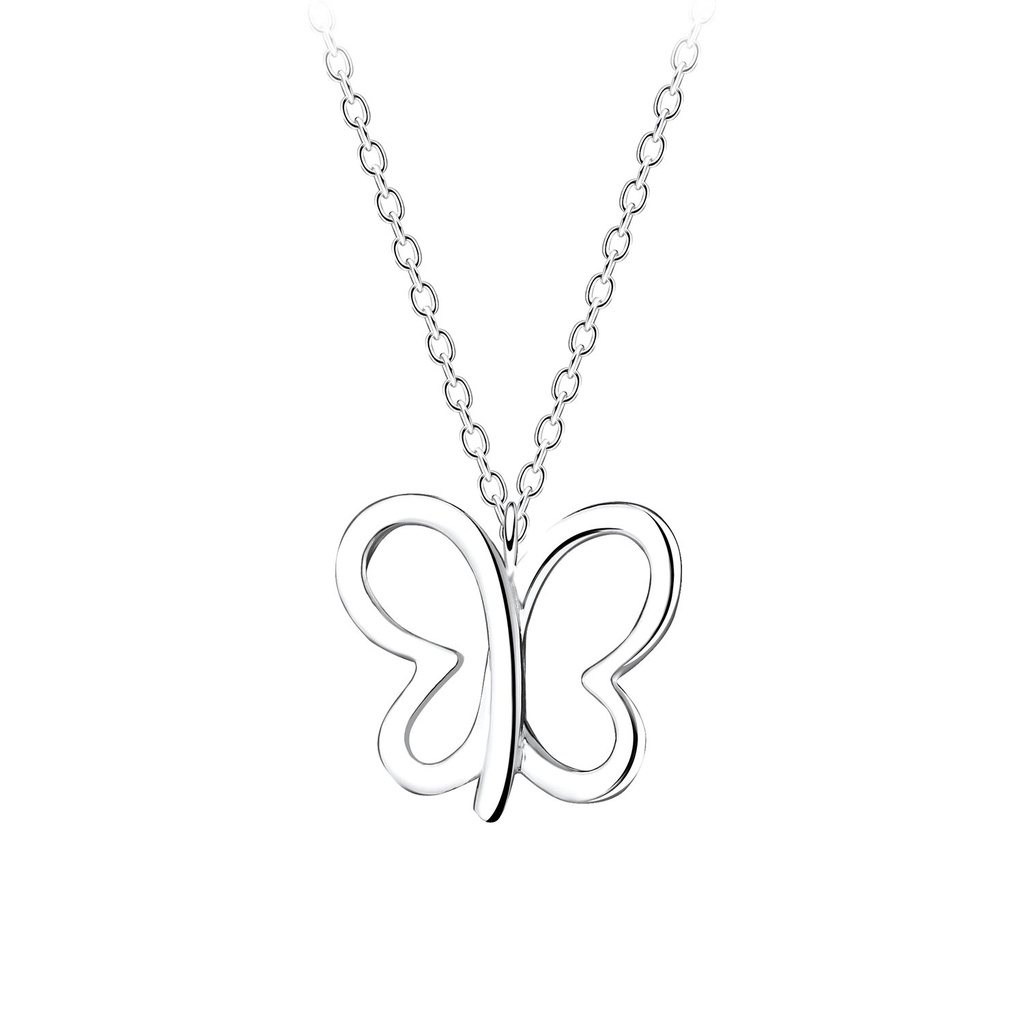 [10015048] Collier papillon en argent