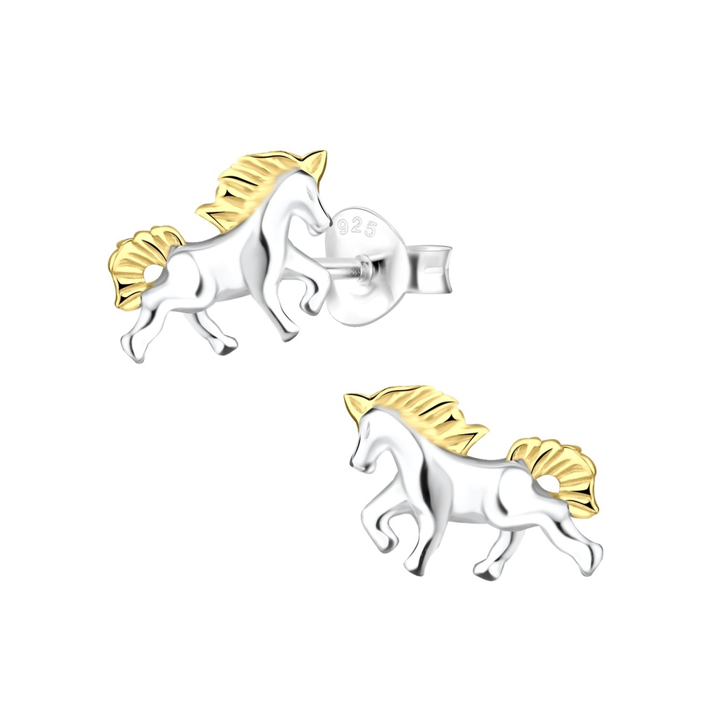 Puces d'oreilles cheval en argent