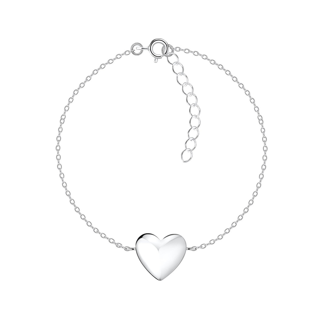 Bracelet cœur en argent