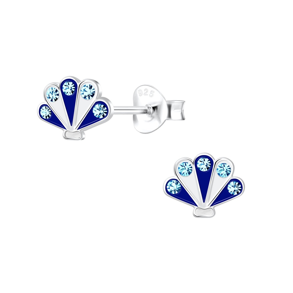 Silver Shellfish Stud Earrings