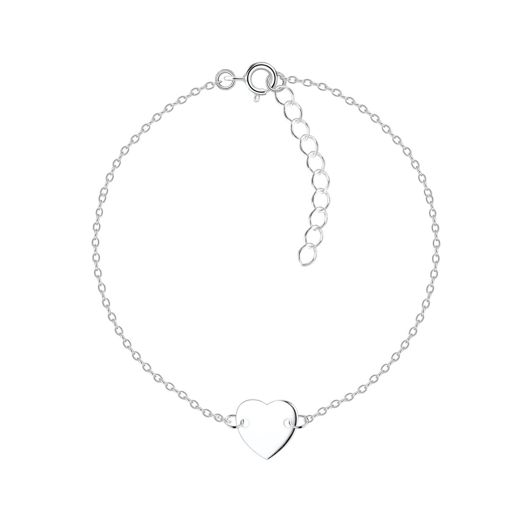 Bracelet cœur en argent