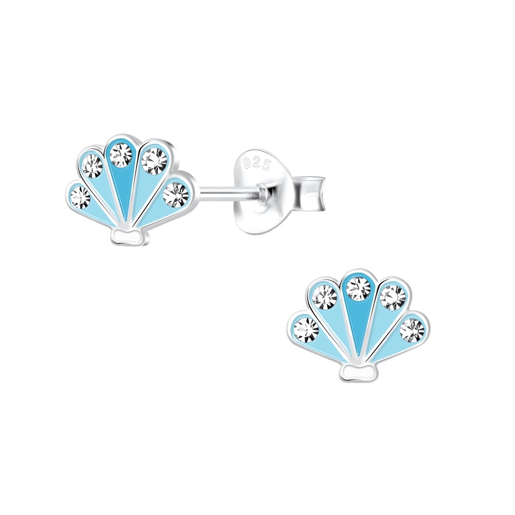 Puces d'oreilles coquillage en argent
