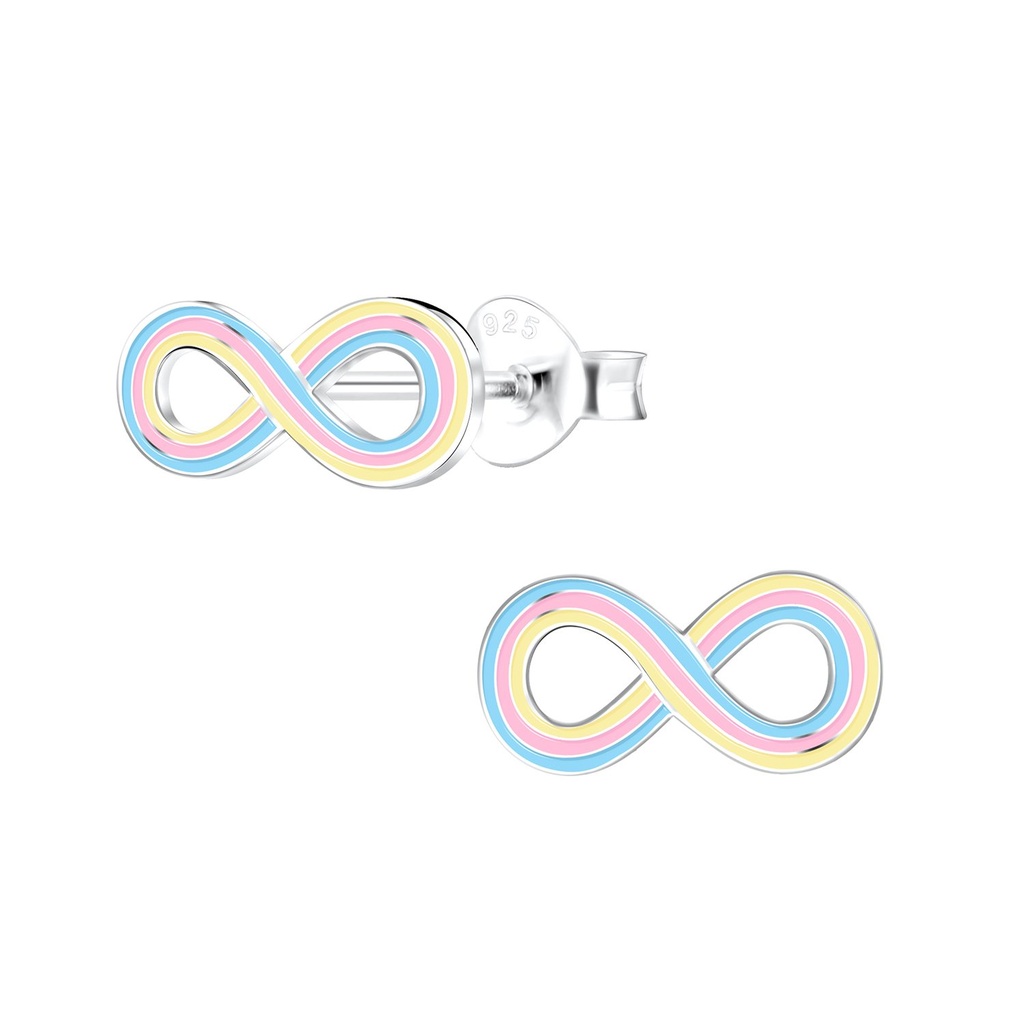 Silver Infinity Stud Earrings