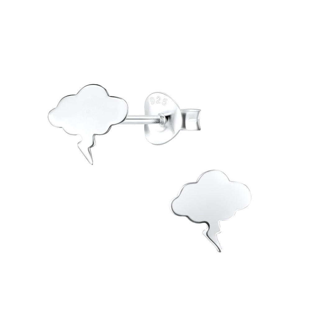 Puces d'oreilles orage en argent