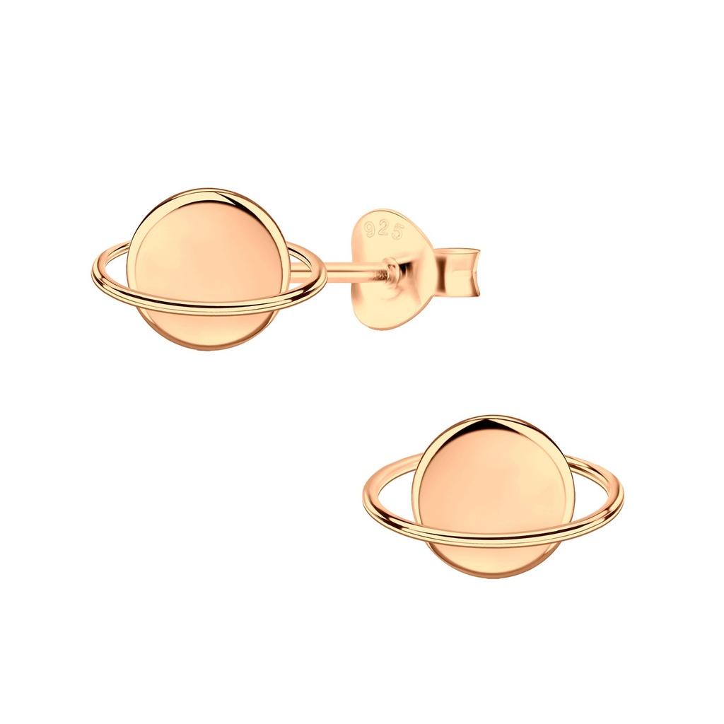 Puces d'oreilles Saturne en argent