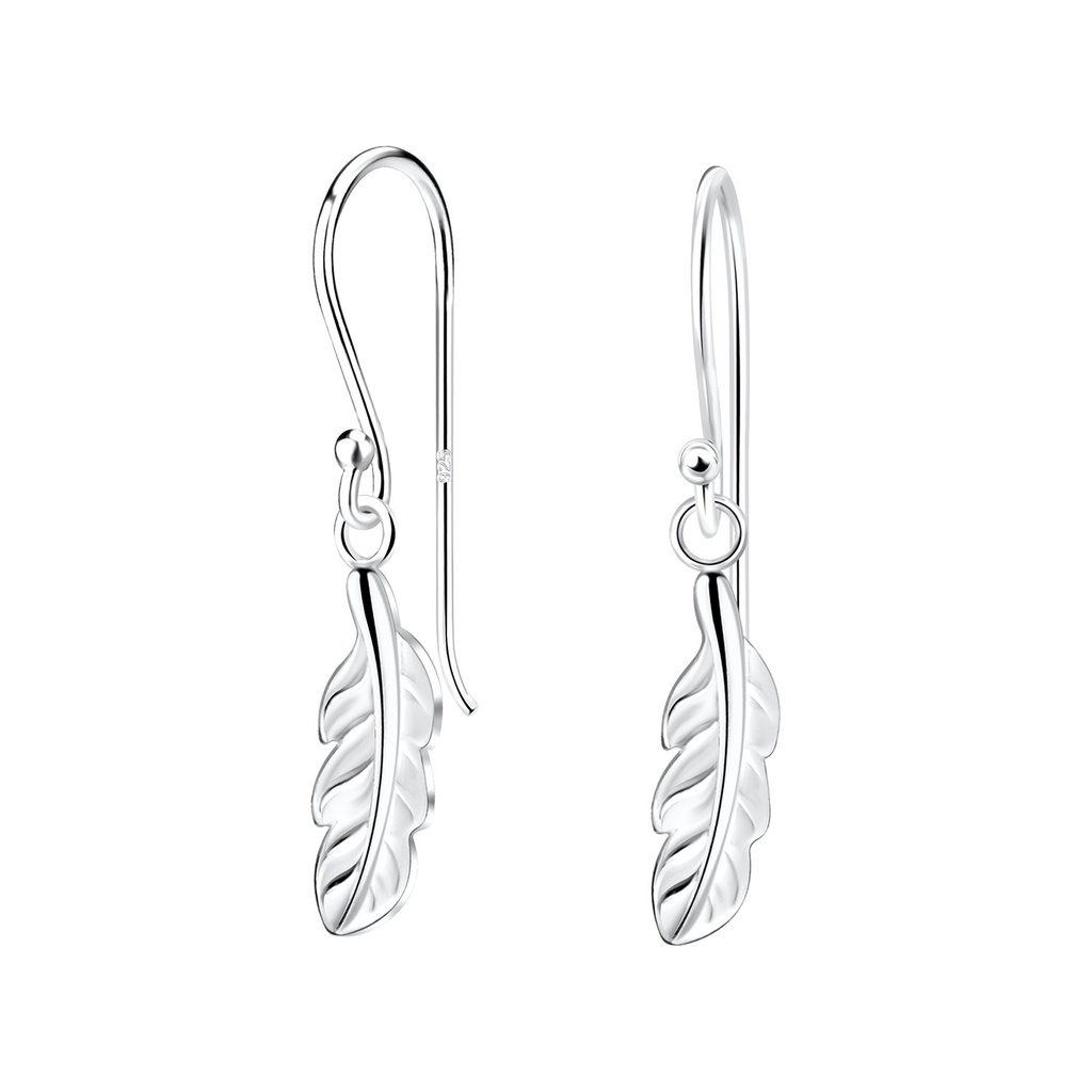 Silver Feather Earrings